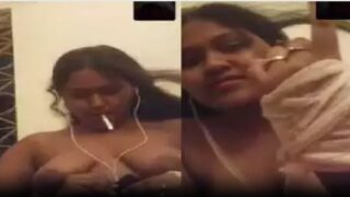 Tamil girl usha smoking and video call phone sex