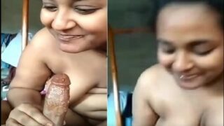 Chubby telugu girl sucking penis of bf with chocolate